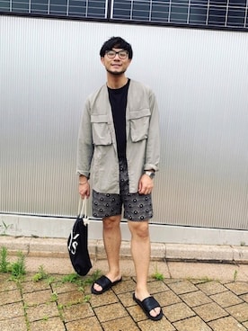 「nonnative（ノンネイティブ）のアイテム（サンダル）」を使った、aaaaymnkさん（メンズ・174cm）の夏コーディネート