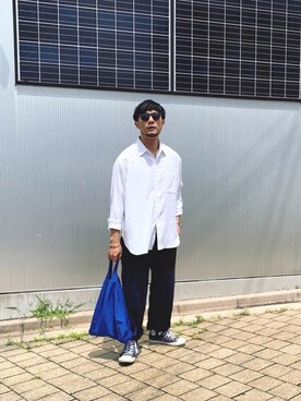 「Sig FREAK'S STORE（シグフリークスストア）のアイテム（トップス）」を使った、aaaaymnkさん（メンズ・174cm）の夏コーディネート