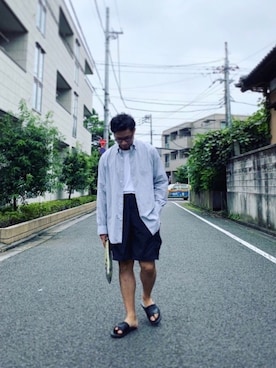 「nonnative（ノンネイティブ）のアイテム（サンダル）」を使った、aaaaymnkさん（メンズ・174cm）の夏コーディネート