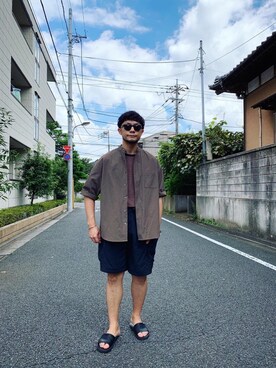 「nonnative（ノンネイティブ）のアイテム（サンダル）」を使った、aaaaymnkさん（メンズ・174cm）の夏コーディネート