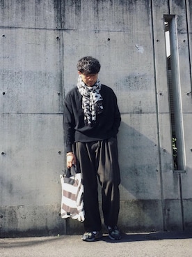 「KICS DOCUMENT.（キクス ドキュメント）のアイテム（パンツ）」を使った、aaaaymnkさん（メンズ・174cm）の秋コーディネート