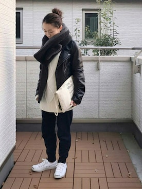 「CONVERSE（コンバース）のCONVERSE コンバース ジャック パーセル / JACK PURCEL（スニーカー）」を使った、Kay-teeeさん（レディース・150cm）の秋コーディネート