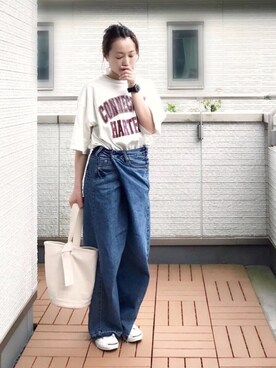 Kay-teeeさんの「綿アソートロゴTシャツ【niko and ...】」を使ったコーディネート