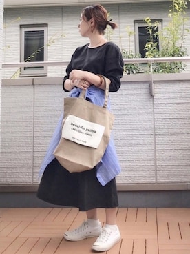 「CONVERSE（コンバース）のCONVERSE コンバース ジャック パーセル / JACK PURCEL（スニーカー）」を使った、Kay-teeeさん（レディース・150cm）の秋コーディネート