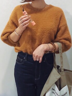 「GOLDY（ゴールディ）のアイテム（リング）」を使った、Kay-teeeさん（レディース・150cm）の秋コーディネート