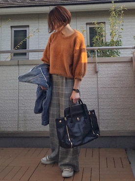 「LEPSIM（レプシィム）のアイテム（その他パンツ）」を使った、Kay-teeeさん（レディース・150cm）の秋コーディネート