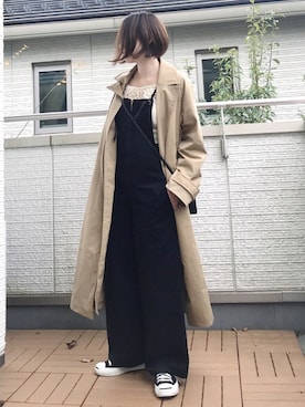 「plage（プラージュ）のアイテム（サロペット/オーバーオール）」を使った、Kay-teeeさん（レディース・150cm）の秋コーディネート