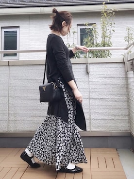 「SVEC（シュベック）のカンフーシューズ kung fu Shoes / ストラップパンプス（バレエシューズ）」を使った、Kay-teeeさん（レディース・150cm）の冬コーディネート