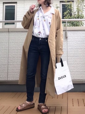 「平成最後のWEARISTAセンバツ」｜「アイテム（トレンチコート）」を使った、Kay-teeeさん（レディース・150cm）の春コーディネート