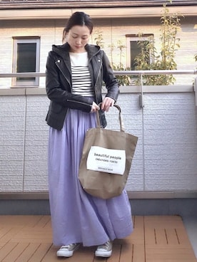 「DOMA（ドマ）のアイテム（ジャケット/アウター）」を使った、Kay-teeeさん（レディース・150cm）の春コーディネート