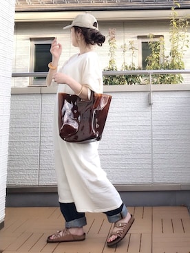 「REAL CUBE（リアルキューブ）のアイテム（バッグ）」を使った、Kay-teeeさん（レディース・150cm）の春コーディネート