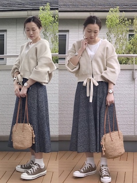 「petitcro（プティクロ）のpetitcro  ワイドバングル PCKB1901001（バングル/リストバンド）」を使った、Kay-teeeさん（レディース・150cm）の春コーディネート