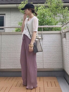 「pairpair」｜「アイテム（帽子）」を使った、Kay-teeeさん（レディース・150cm）の夏コーディネート
