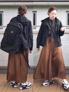 「NOLLEY'S」｜「アイテム（マウンテンパーカー）」を使った、Kay-teeeさん（レディース・150cm）の秋コーディネート