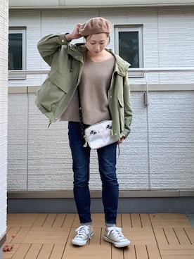 「Traditional Weatherwear」｜「アイテム（マウンテンパーカー）」を使った、Kay-teeeさん（レディース・150cm）の秋コーディネート