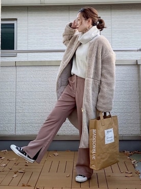 「NOLLEY’S（ノーリーズ）のアイテム（その他アウター）」を使った、Kay-teeeさん（レディース・150cm）の冬コーディネート