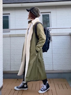 「polcadot」｜「アイテム（その他アウター）」を使った、Kay-teeeさん（レディース・150cm）の冬コーディネート