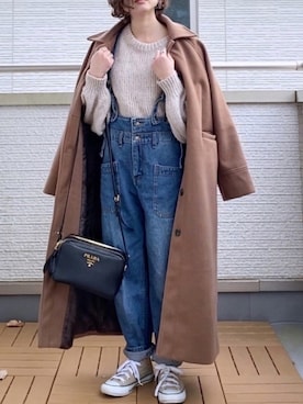 「reca（レカ）のアイテム（オールインワン・サロペット）」を使った、Kay-teeeさん（レディース・150cm）の冬コーディネート