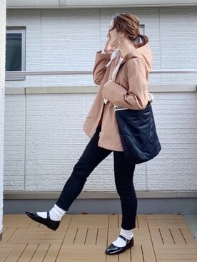 「SVEC（シュベック）のカンフーシューズ kung fu Shoes / ストラップパンプス（バレエシューズ）」を使った、Kay-teeeさん（レディース・150cm）の春コーディネート