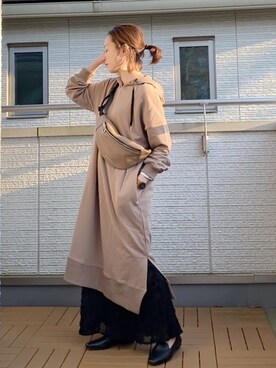 「Happy John（ハッピージョン）のアイテム（ワンピース/ドレス）」を使った、Kay-teeeさん（レディース・150cm）の春コーディネート