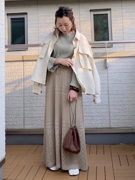 「DHOLIC（ディーホリック）のアイテム（その他アウター）」を使った、Kay-teeeさん（レディース・150cm）の春コーディネート