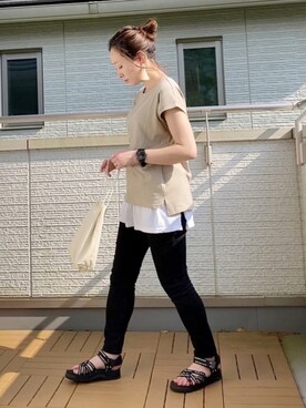 「CALVIN KLEIN WATCHES+JEWELRY（カルバン・クライン ウォッチ＆ジュエリー）のアイテム（アナログ腕時計）」を使った、Kay-teeeさん（レディース・150cm）の春コーディネート