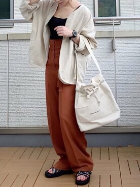 「DHOLIC（ディーホリック）のアイテム（その他アウター）」を使った、Kay-teeeさん（レディース・150cm）の春コーディネート