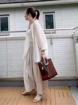 「REAL CUBE（リアルキューブ）のアイテム（バッグ）」を使った、Kay-teeeさん（レディース・150cm）の夏コーディネート