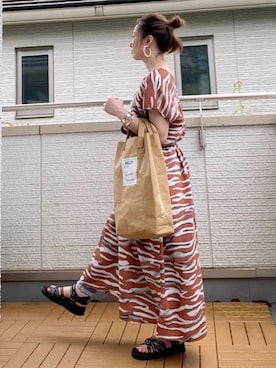 「ガラワンピース」｜Kay-teeeさん（レディース・150cm）の夏コーディネート
