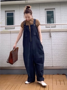 「REAL CUBE（リアルキューブ）のアイテム（バッグ）」を使った、Kay-teeeさん（レディース・150cm）の秋コーディネート