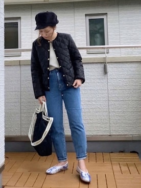「Traditional Weatherwear」｜「アイテム（スリッポン）」を使った、Kay-teeeさん（レディース・150cm）の秋コーディネート