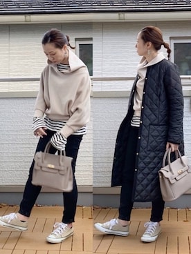「florist」｜「アイテム（ダウンジャケット/コート）」を使った、Kay-teeeさん（レディース・150cm）の秋コーディネート