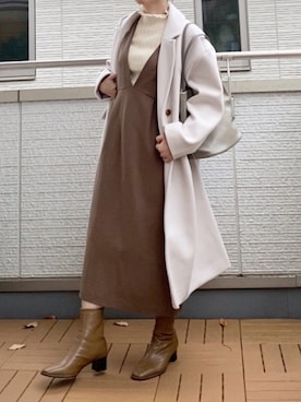 「AMERICAN HOLIC」｜「アイテム（ジャンパースカート）」を使った、Kay-teeeさん（レディース・150cm）の冬コーディネート