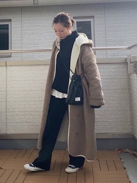 「crie conforto」｜「アイテム（その他アウター）」を使った、Kay-teeeさん（レディース・150cm）の冬コーディネート