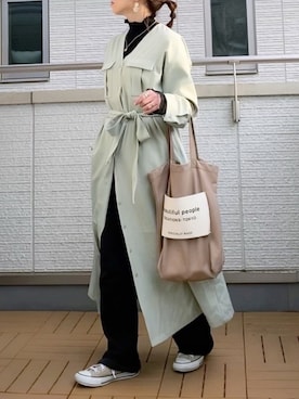 「MAMACASAR（ママカサル）のアイテム」を使った、Kay-teeeさん（レディース・150cm）の春コーディネート