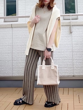 「MAMACASAR（ママカサル）のアイテム」を使った、Kay-teeeさん（レディース・150cm）の春コーディネート