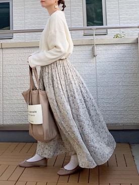 「sakishimatokyo」｜「アイテム（バレエシューズ）」を使った、Kay-teeeさん（レディース・150cm）の春コーディネート