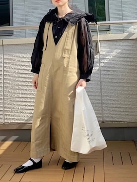「sakishimatokyo」｜「アイテム（ジャンパースカート）」を使った、Kay-teeeさん（レディース・150cm）の春コーディネート