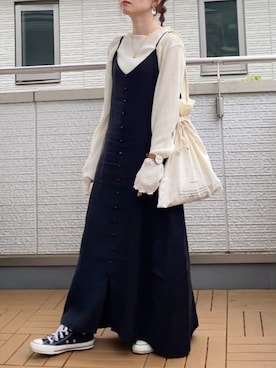 「MAMACASAR（ママカサル）のアイテム」を使った、Kay-teeeさん（レディース・150cm）の春コーディネート