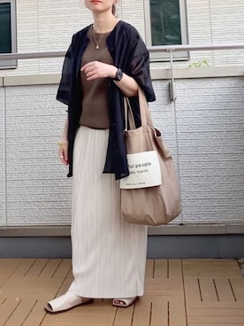 「MAMACASAR（ママカサル）のアイテム」を使った、Kay-teeeさん（レディース・150cm）の春コーディネート