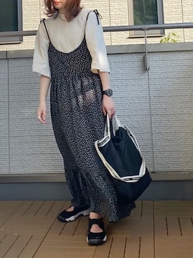 「sakishimatokyo（サキシマトーキョー）のアイテム（ワンピース/ドレス）」を使った、Kay-teeeさん（レディース・150cm）の春コーディネート
