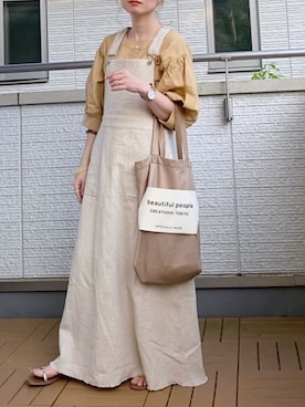 「sakishimatokyo」｜「アイテム（ジャンパースカート）」を使った、Kay-teeeさん（レディース・150cm）の夏コーディネート