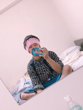 「VINTAGE（ヴィンテージ）のアイテム（ヘアバンド）」を使った、sukeitiさん（メンズ・170cm）の夏コーディネート