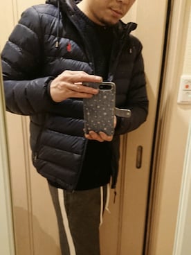 「ラルフローレン」｜「アイテム（ダウンジャケット/コート）」を使った、だいさん（メンズ・172cm）の冬コーディネート