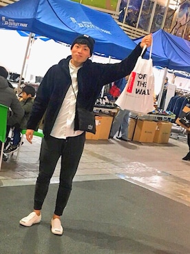 「CONVERSE（コンバース）のCONVERSE コンバース ジャック パーセル / JACK PURCEL（スニーカー）」を使った、たにブーさん（メンズ・176cm）の冬コーディネート