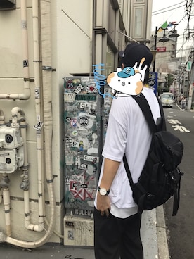 「チャイハネ（チャイハネ）のアイテム（Tシャツ/カットソー）」を使った、さしーさん（メンズ・183cm）の秋コーディネート