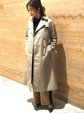 「JOURNAL STANDARD relume（ジャーナルスタンダード　レリューム）のアイテム（トレンチコート）」を使った、lalaさん（レディース・157cm）の冬コーディネート