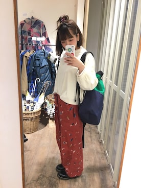 「chambre de charme（シャンブルドゥシャーム）のアイテム（パンツ）」を使った、Tomo*さん（レディース・153cm）の春コーディネート