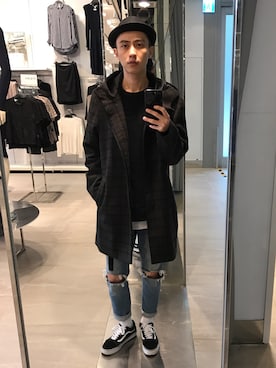 「wip（ウィップ）のアイテム（パンツ）」を使った、Lukeさん（メンズ・178cm）の冬コーディネート