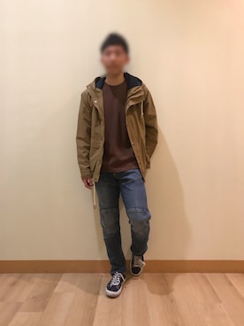 「Right-on（ライトオン）のアイテム（マウンテンパーカー）」を使った、わたあめさん（メンズ・170cm）の春コーディネート
